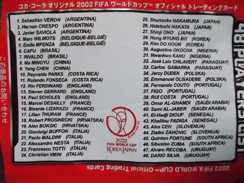 Panini 2002 FIFA World cup Card Coca Cola - Picture 5 of 58