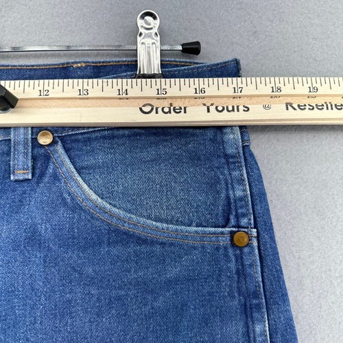 VTG Wrangler Jeans Mens Straight Leg Blue Classic Fit MADE IN USA 36x32 (34x31) - Picture 5 of 10