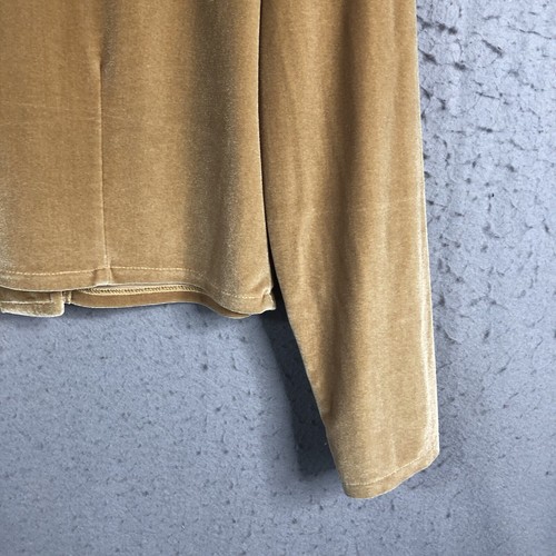 Double D Ranch Velvet Jacket Womens XS Mustard Western Boho Y2K Retro Concho - Picture 12 of 15