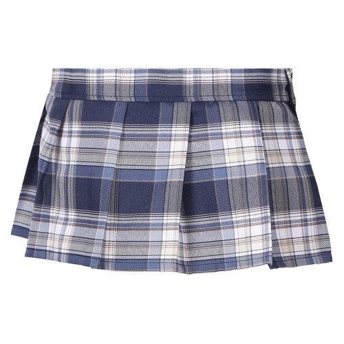 Women Schoolgirl Mini Skirt Role Play Costume Mini Plaid Pleated Micro Skirts - Picture 31 of 130