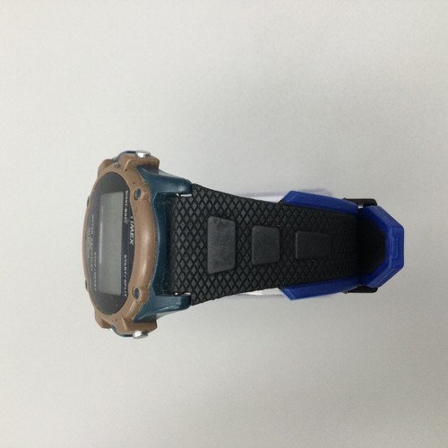 Vintage Timex Digital Watch Men 40mm Black Brown Blue Band New Battery - Picture 5 of 16
