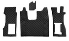ECO LEATHER BLACK RHD FLOOR MATS +ENGINE COVER SCANIA R NEXTGEN FOLD.SEAT 2016+