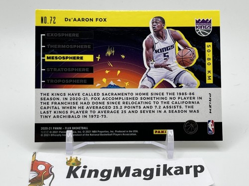 2020-21 Panini Flux Mesosphere #72 De'Aaron Fox Sacramento Kings Holo Foil - Picture 2 of 5