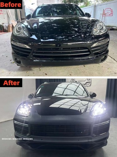 Kits de carrocería turbo 9Y0 de actualización de faros de parachoques delanteros para Porsche Cayenne 958 11-18 - Imagen 2 de 9