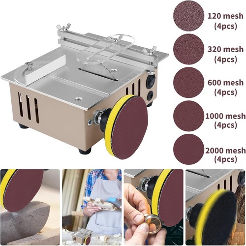 Mini Table Saw Versatile Electric Woodworking Metal Cutting Lathe Saw Machine - Bild 4 von 9