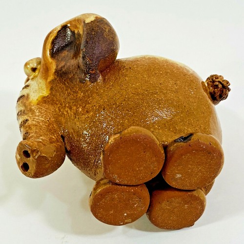 Elephant Figurine Red Clay Art Pottery Handmade South Africa Glazed 3 1/4" tall - Picture 10 of 10