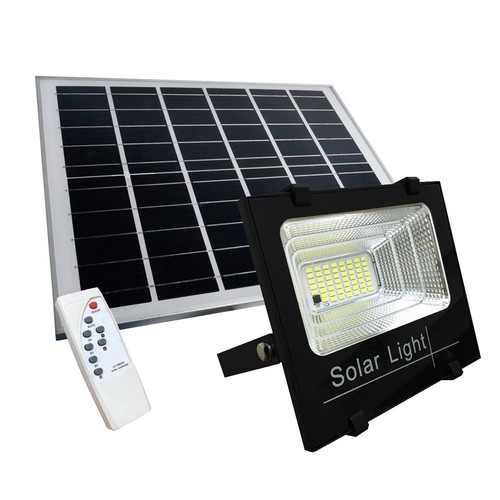 FARO ENERGIA SOLARE LED CON PANNELLO FARETTO CREPUSCOLARE + TELECOMANDO 200W - Foto 3 di 5
