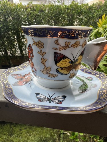 Rosenthal VERSACE Le Jardin ButterflyREPLICA Cup & Saucer. Set. Preowned - Picture 2 of 7