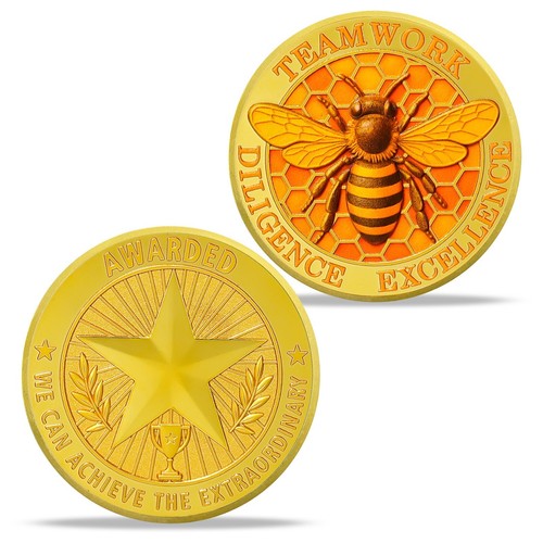 Moneda de trabajo en equipo excelencia motivación premio agradecimiento regalos para personal compañero de trabajo - Imagen 19 de 22