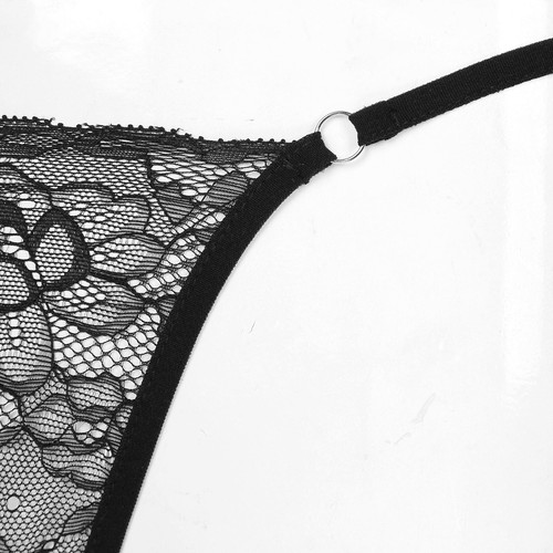 Herren Sexy Spitze Unterwäsche Blumenstickerei Schritt offen Sissy Slip Unterhose - Bild 83 von 83