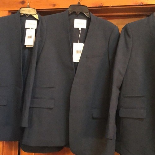 Blazer de lana Lafayette 148 NY Digby talla 4 chaqueta gris precio de venta sugerido por el fabricante $898 nuevo con etiquetas - Imagen 5 de 11