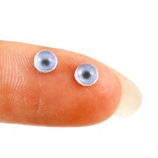 4mm Blue Human Tiny Small Glass Eyes Cabochon  Jewelry Clay Sculpture Art Doll