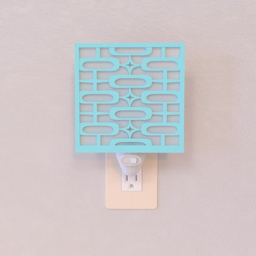 Atomic Oval Stars Mid Century Modern Night Light Retro Home Office Decor Midmod - Picture 10 of 24