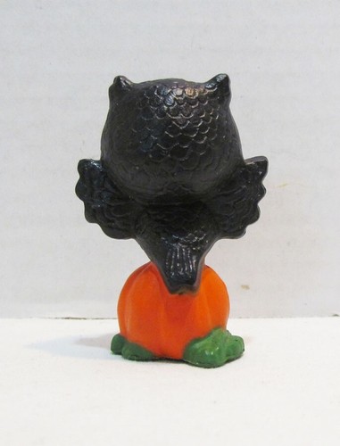 HALLMARK 1976 ALEGRE MINIATURA HALLOWEEN BÚHO EN JACK O LINTERNA FIGURA DE CALABAZA - Imagen 2 de 3