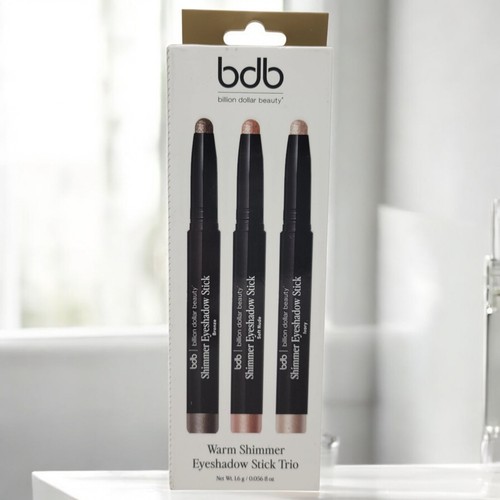 bdb Billion Dollar Beauty WARM SHIMMER Eyeshadow Stick Trio New RARE Shades