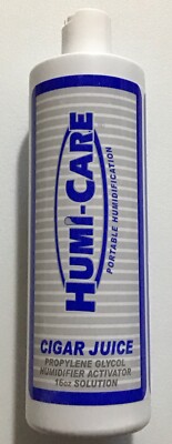 Humi-Care Cigar Juice 16oz Propylene Glycol Humidifier Activator Solution-New