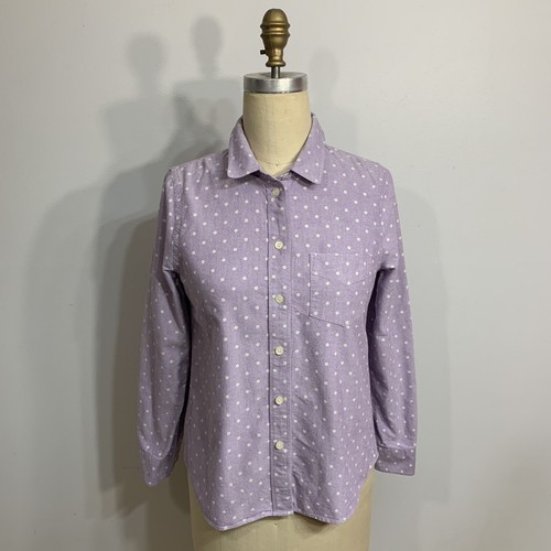 Madewell Button Oxford Shirt Lilac Womens Small - Picture 1 of 11