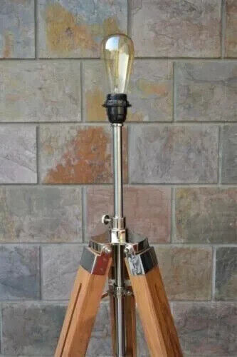 Lámpara de pie trípode de aspecto náutico vintage lámpara antigua soporte... - Imagen 1 de 6