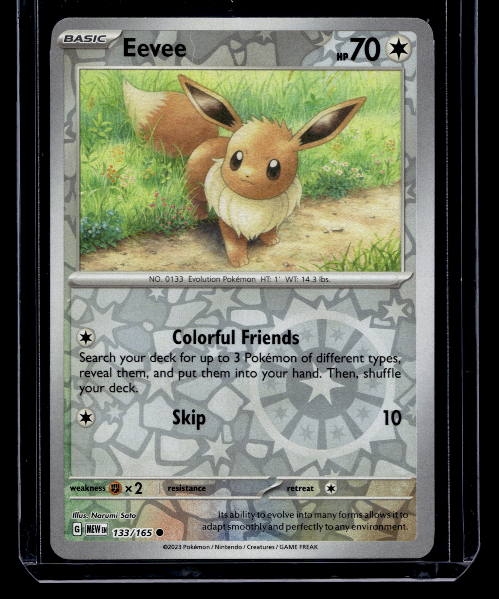 Eevee Reverse Holo 133/165 Scarlet & Violet 151 R Holographic