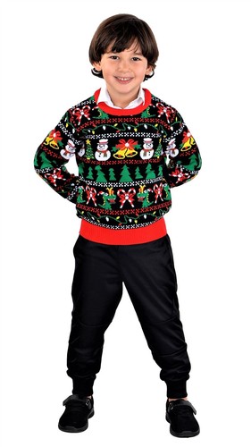 SOCAL LOOK Kids Ugly Christmas Sweater - Funny Holiday Pullover for Boys & Girls - Picture 9 of 11