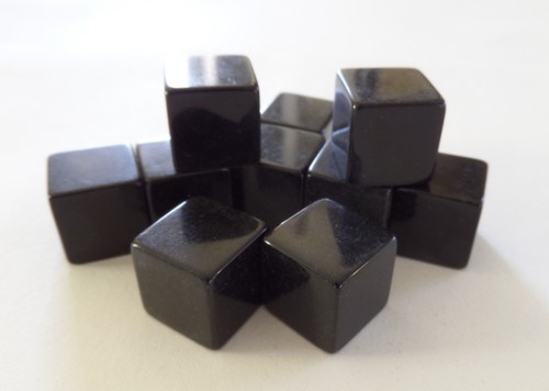 CATALIN BLACK LOT 10 CUBES 15.83mm square by Bakelite VINTAGE - Picture 6 of 6