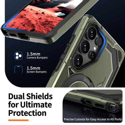 Für Samsung Galaxy S25 Edge|Ultra|+ S24-S23FE Mag Safe Ring Ständer Robust Hülle  - Bild 36 von 57