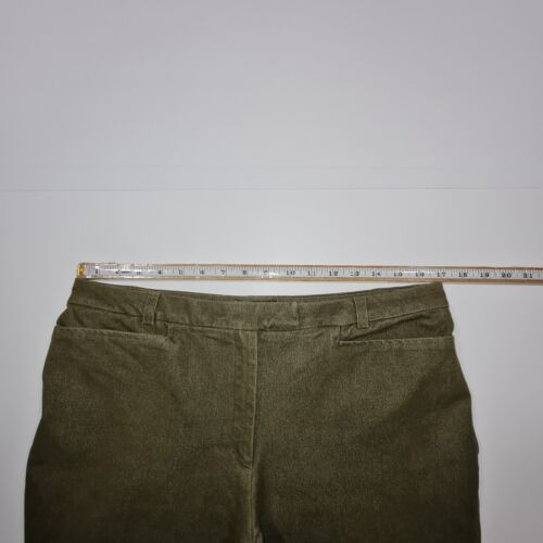 Mulberry Womens Trousers Khaki Green 16 UK Mid Rise Straight Stretch Pants - Picture 6 of 11