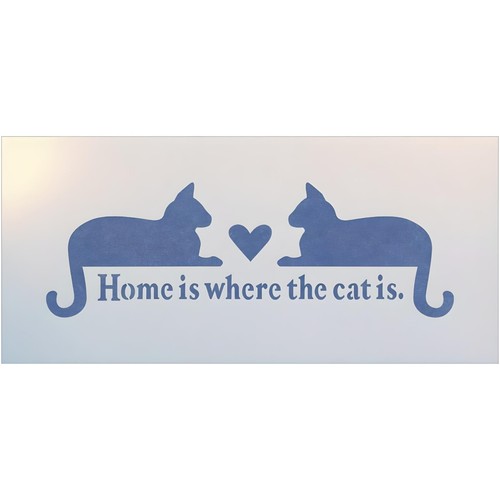 CASA È DOVE SI TROVA IL GATTO - STENCIL PER GATTI ANIMALE FAI DA TE - Lo stencil artistico - Foto 2 di 6