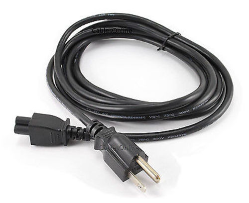 10ft Replacement 3-Pin Laptop/Notebook AC Power Cord / Cable for 3-Prong Charger - Picture 2 of 4
