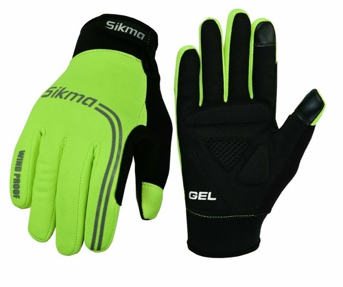 Cycling Gloves Windproof Gel Padded Touchscreen Full Finger Winter Gloves - Picture 12 of 18