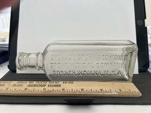 Seltene Spohn’s Staupe Verbindung MEDIZINFLASCHE Goshen Indiana IN - Bild 1 von 2