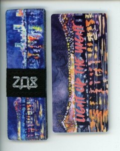 Medium ZOX Silver Strap FIND YOUR LIGHT Wristband with Card Reversible