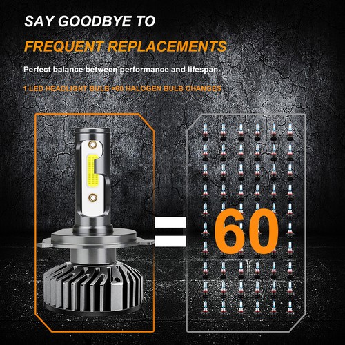 H4 9003 Super Blanco 6000K 40000LM Kit Faros LED Luz Alta Baja Combo 2 - Imagen 6 de 12