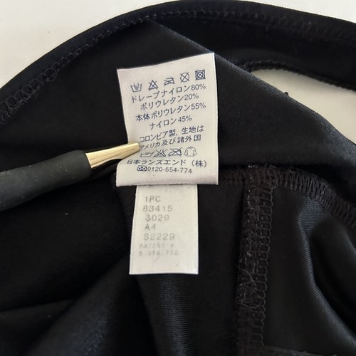 Costume da bagno vintage nuovo senza etichette Lands' End Drape Stretch Wrap Front Onepiece taglia 12 nero - Foto 8 di 11
