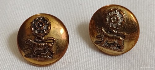 York And Lancaster Regiment Uniform Buttons All Brass 15mm maker Gaunt ANTIQUE - Picture 8 of 12