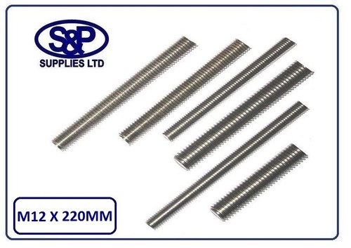 M12 - 12 mm ST/STAHLBOLZEN GEWINDESTAB VON 100 MM BIS 350 MM LANG A2 ST/AINLESS - Bild 11 von 19