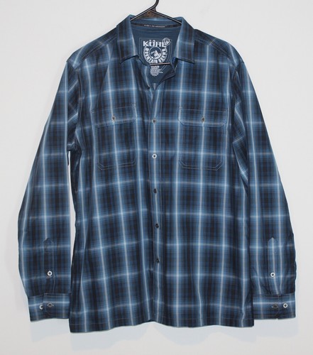 Kuhl Response Shirt In Blue Mirage Eluxur Long Sleeve Button Front Men's Medium