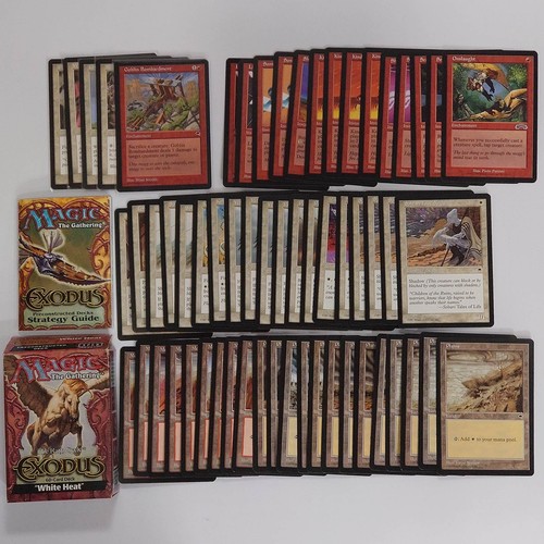 MTG 1998 Exodus Theme Deck White Heat NM Some card Misprint Miscut Oddity Error