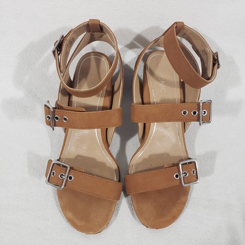 VIONIC Womens Perk Carmel Tan Heel Sandals Size 9 Buckles Ankle Strap Open Toe - Picture 5 of 13