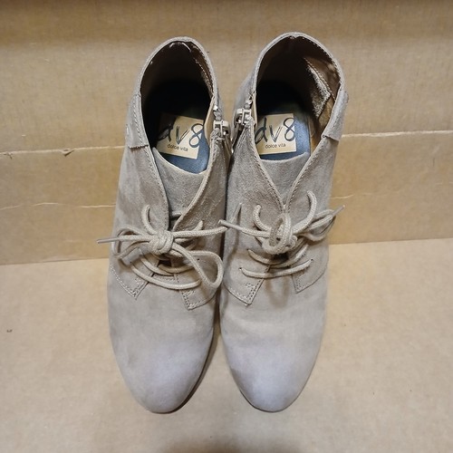 Mujer 8.5 Gamuza Caqui DV8 Dolce Vita Botines Cuña Con Cordones - Imagen 4 de 7