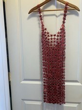 urban outfitters? Chain Link dress xs/small red Stars Adjustable Open Back