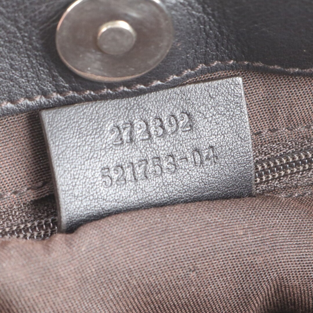 Gucci Leather Tote Bag Black Horsebit Pattern Used 272392 Women’s Handbag thumbnail 9