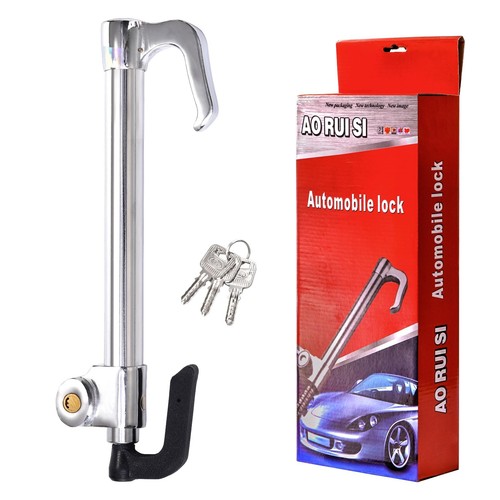 Elsjoy Steering Wheel to Brake Lock with Keys, Anti-Theft Car Locking Device ... - Picture 1 of 8