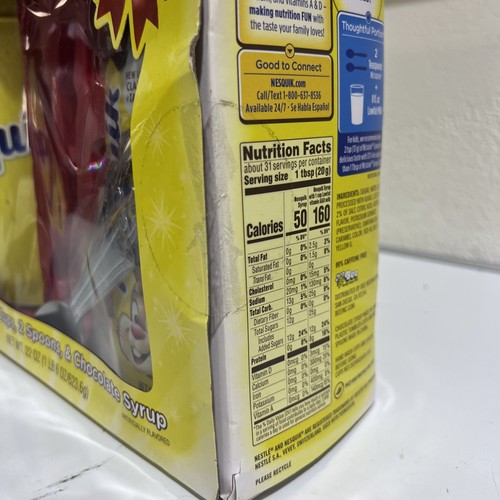 NEU NESTLE NESQUIK GESCHENKSET 2 gelbe Kunststoff BECHER Becher, 2 LÖFFEL & SIRUP - Bild 6 von 7