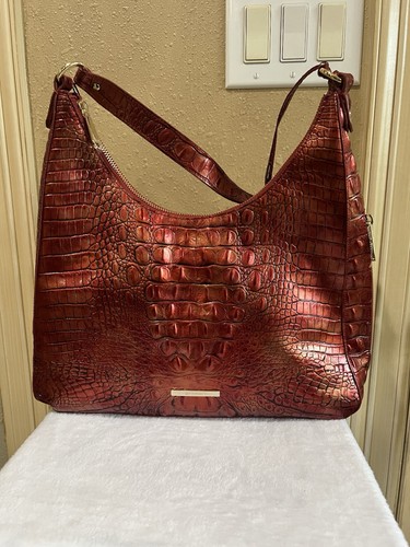 Neu mit Etikett seltene Brahmin Tabitha Chili rote Leder Schultertasche - Bild 1 von 13