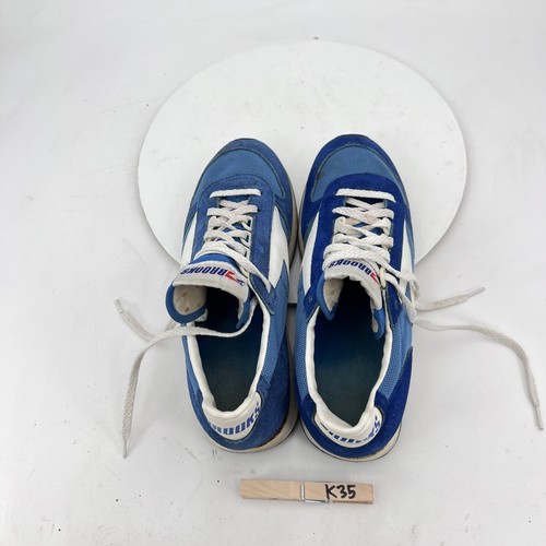 Vintage Brooks Heritage Vanguard Men Size 8.5 Retro Blue White Lace Up Shoes - Picture 7 of 12