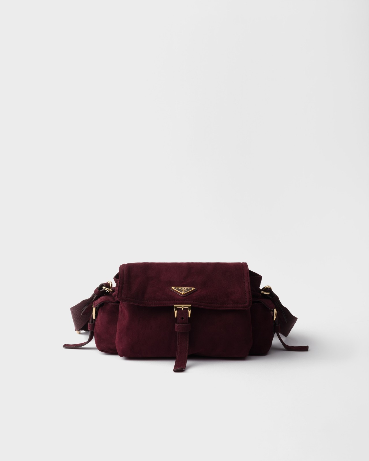 Prada Explore Medium Borsa a Spalla in Pelle Scamosciata
