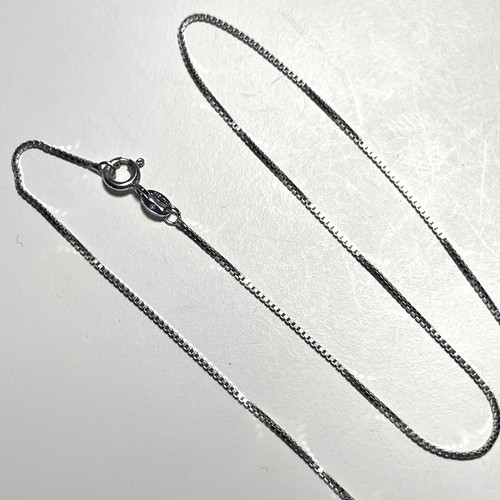 Vintage Sterling Silber Box Kette 16" Länge 1,1 mm Breite Italien - N29 - Bild 4 von 7