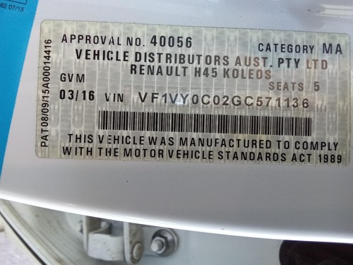 RENAULT KOLEOS A/C COMPRESSOR H45, 2.5, PETROL, 09/08-04/16 - Picture 8 of 12