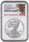 Presale- 2025 S Silver American Eagle S$1 NGC PF70 UC First Day Of Issue #854 %